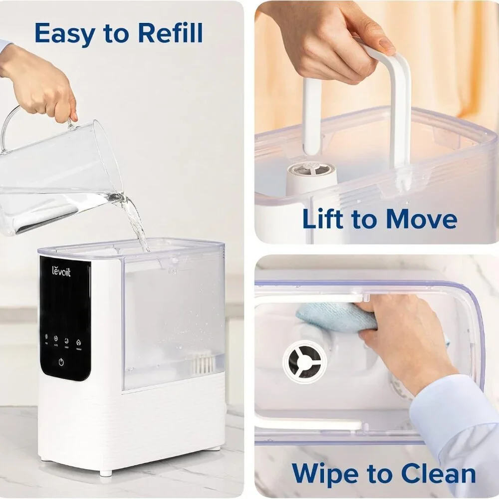 Humidifiers for Bedroom Home, Smart Warm and Cool Mist Air Humidifier for Large